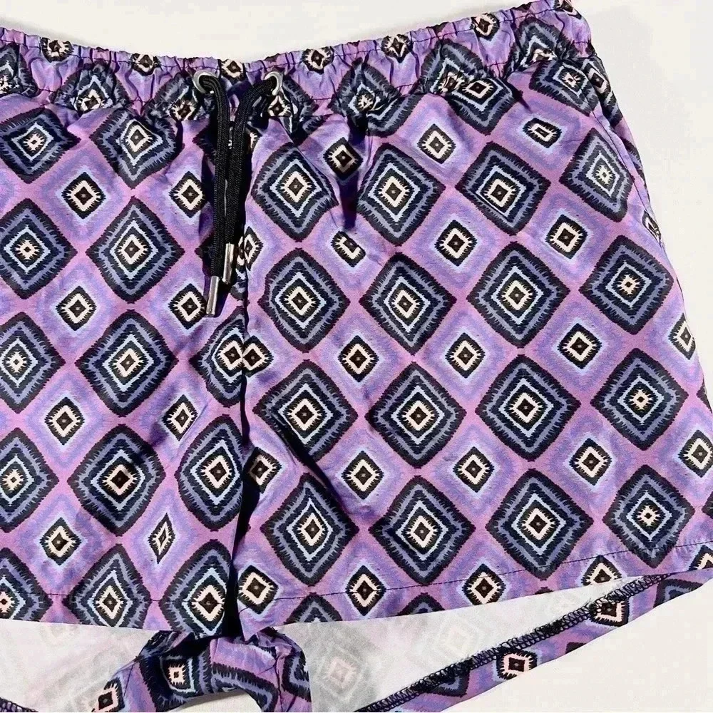 BooHoo Man Purple Diamond Swim Trunks